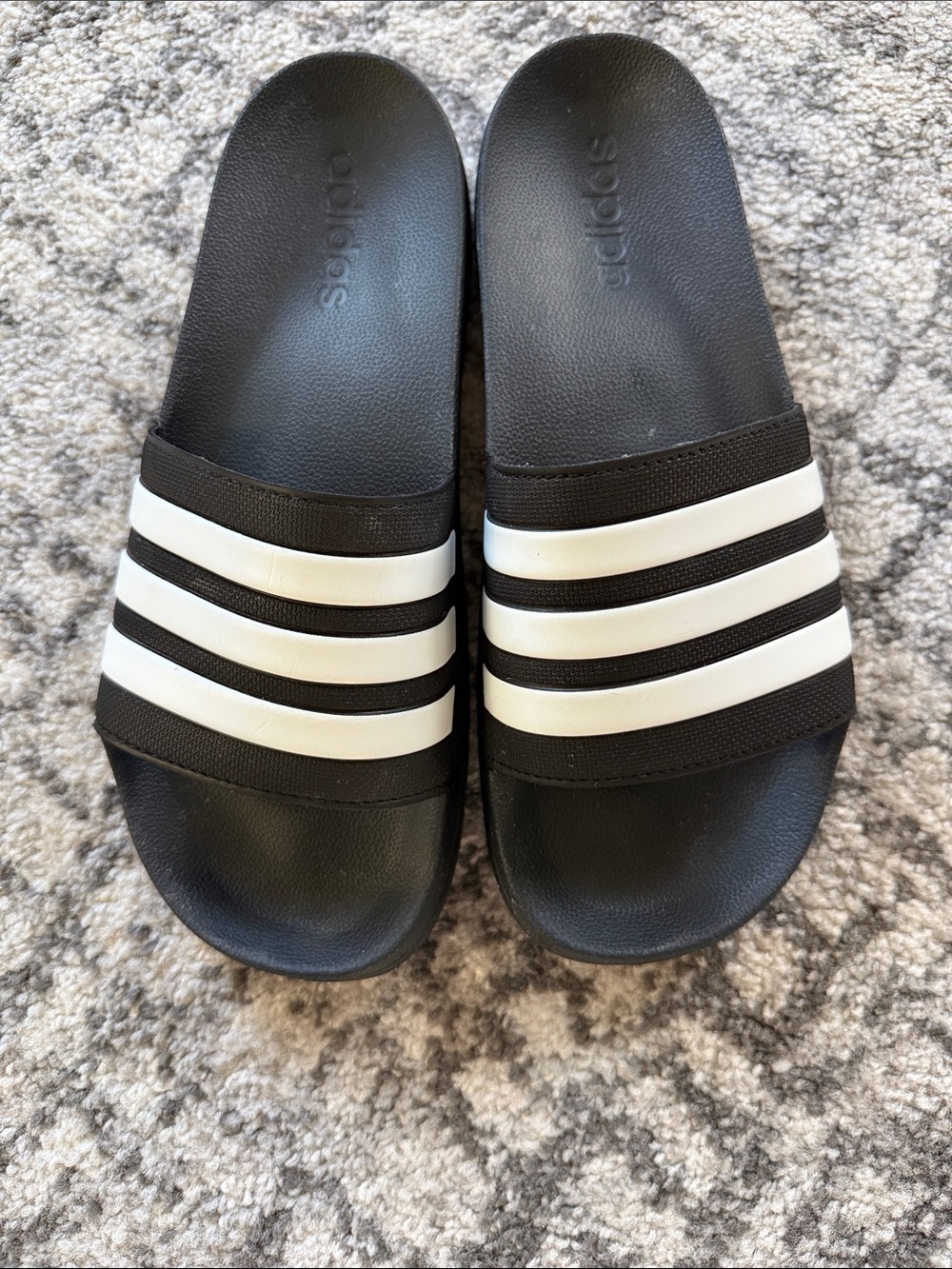 Adidas Men’s Black & White Slide Sandals